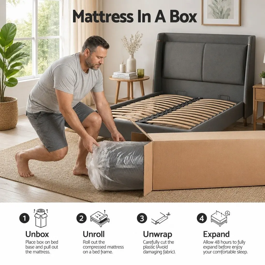 Cooling Memory Foam Mattress King Single 30cm Medium Firm