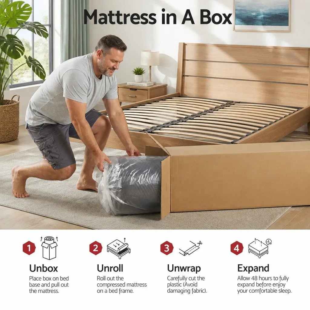 Double Cooling Memory Foam Mattress 30cm Comfort Bed