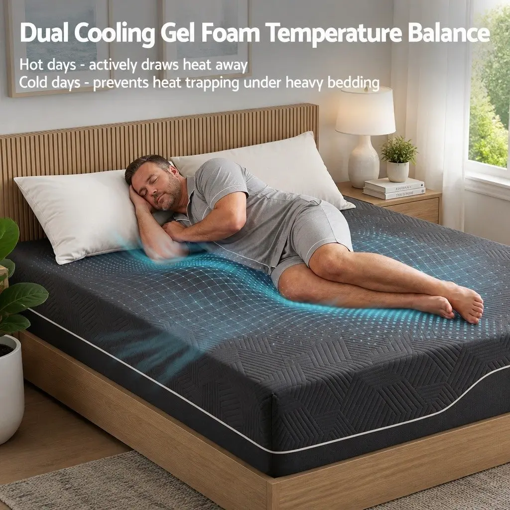 Queen Size Memory Foam Mattress 30cm Gel Cooling Comfort