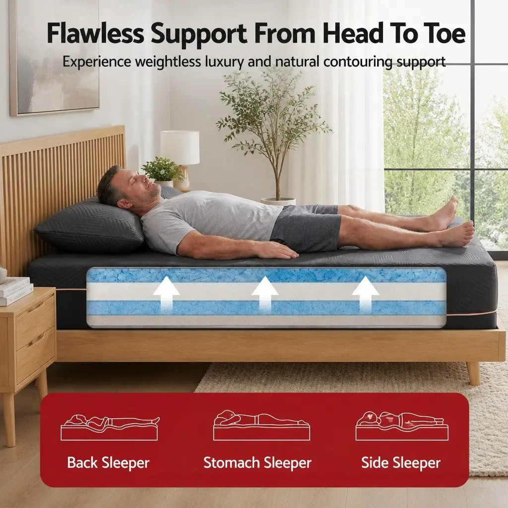 Queen Size Memory Foam Mattress 30cm Gel Cooling Comfort