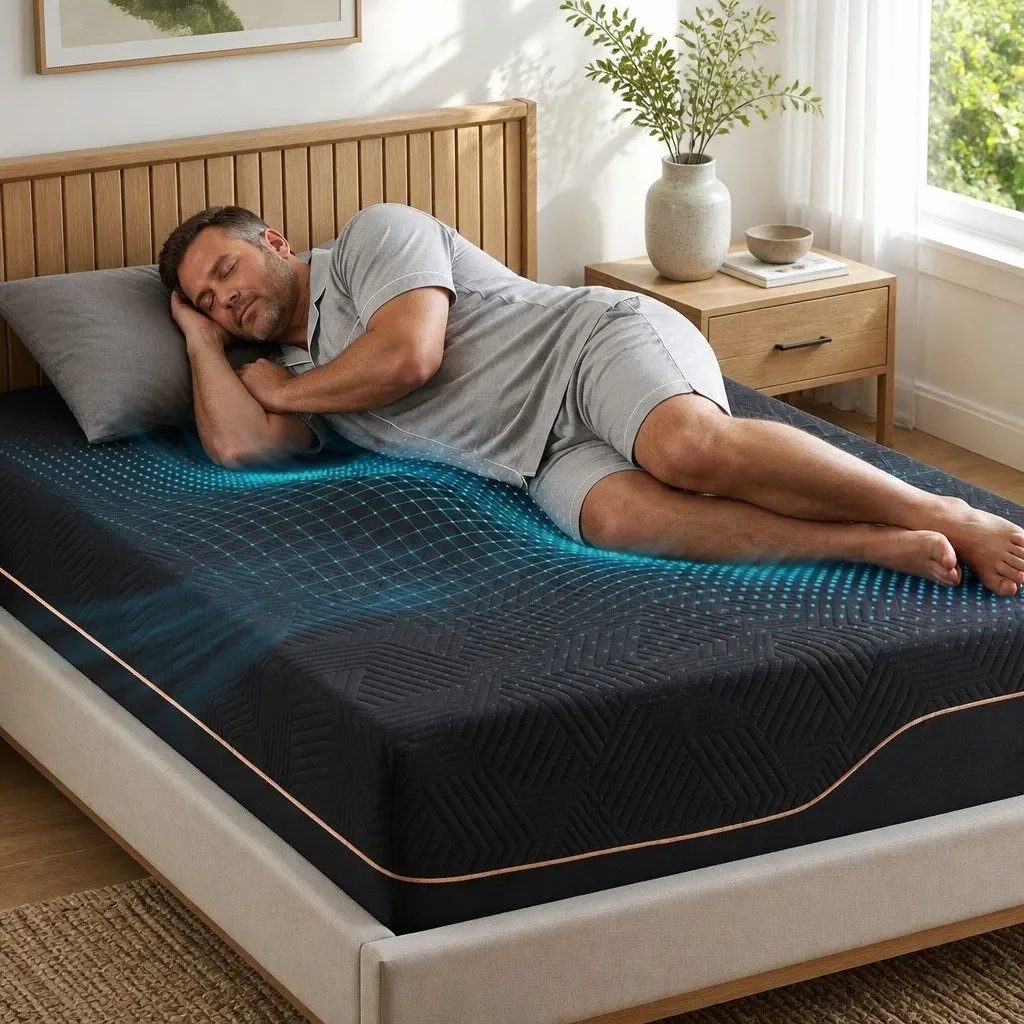 Single Memory Foam Mattress 30cm Gel Cooling Medium Firm Support Non-Slip Base