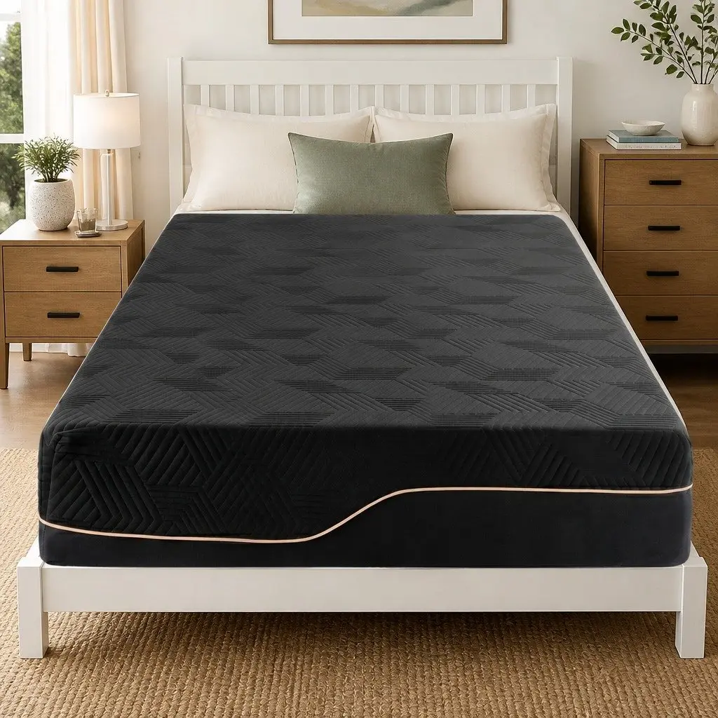 Single Memory Foam Mattress 30cm Gel Cooling Medium Firm Support Non-Slip Base