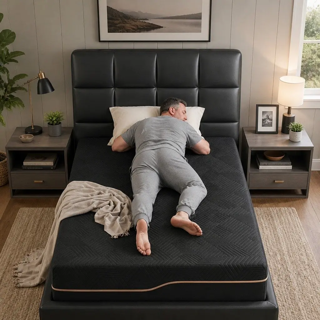 Single Memory Foam Mattress 30cm Gel Cooling Medium Firm Support Non-Slip Base