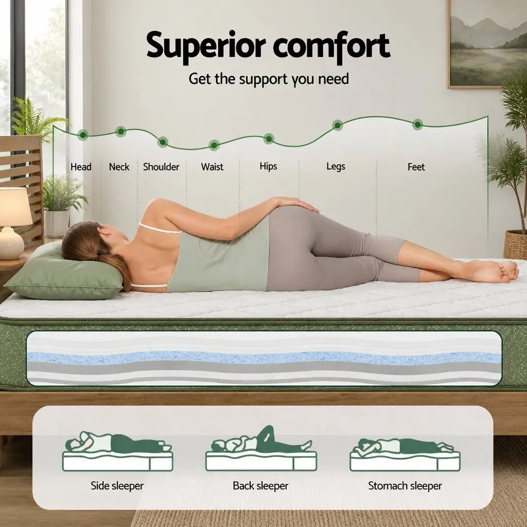 25cm Double Memory Foam Mattress with Cooling Gel Charcoal