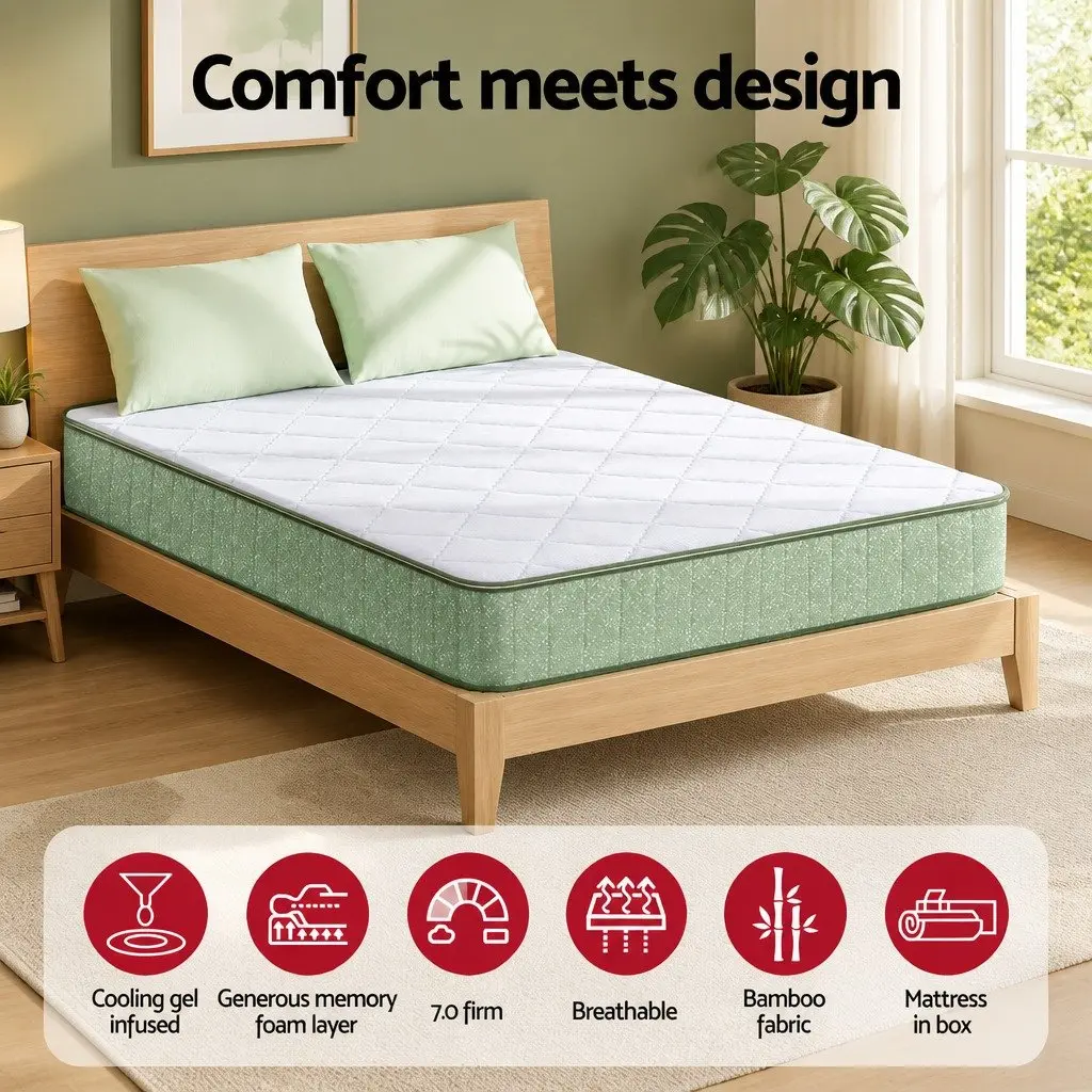 Queen Memory Foam Mattress with Dual Layer Zipped Cover