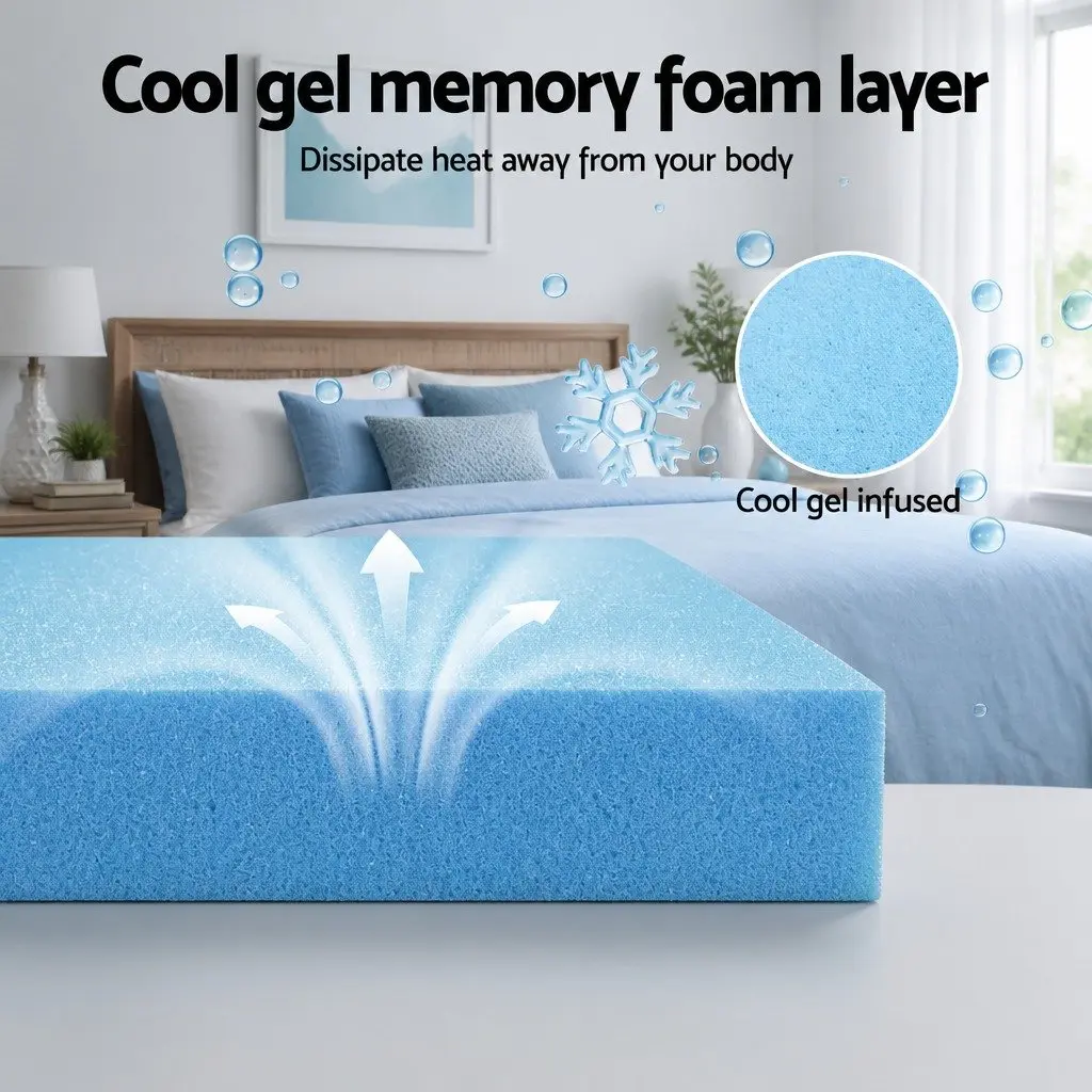 King Single 15cm Memory Foam Mattress with Bamboo Cover