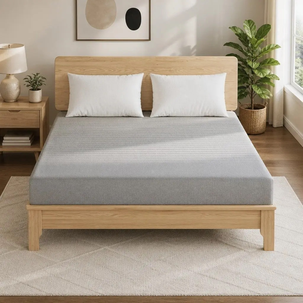 Memory Foam Mattress Charcoal Bamboo Cover 15cm Double 7-Zone Cool Gel Infused Medium Firm