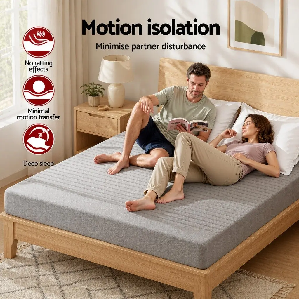 Memory Foam Mattress Charcoal Bamboo Cover 15cm Double 7-Zone Cool Gel Infused Medium Firm