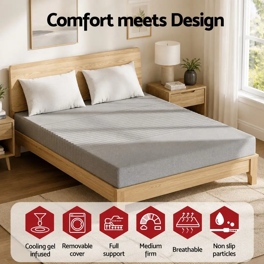 King Size Memory Foam Mattress with Cooling Gel 15cm