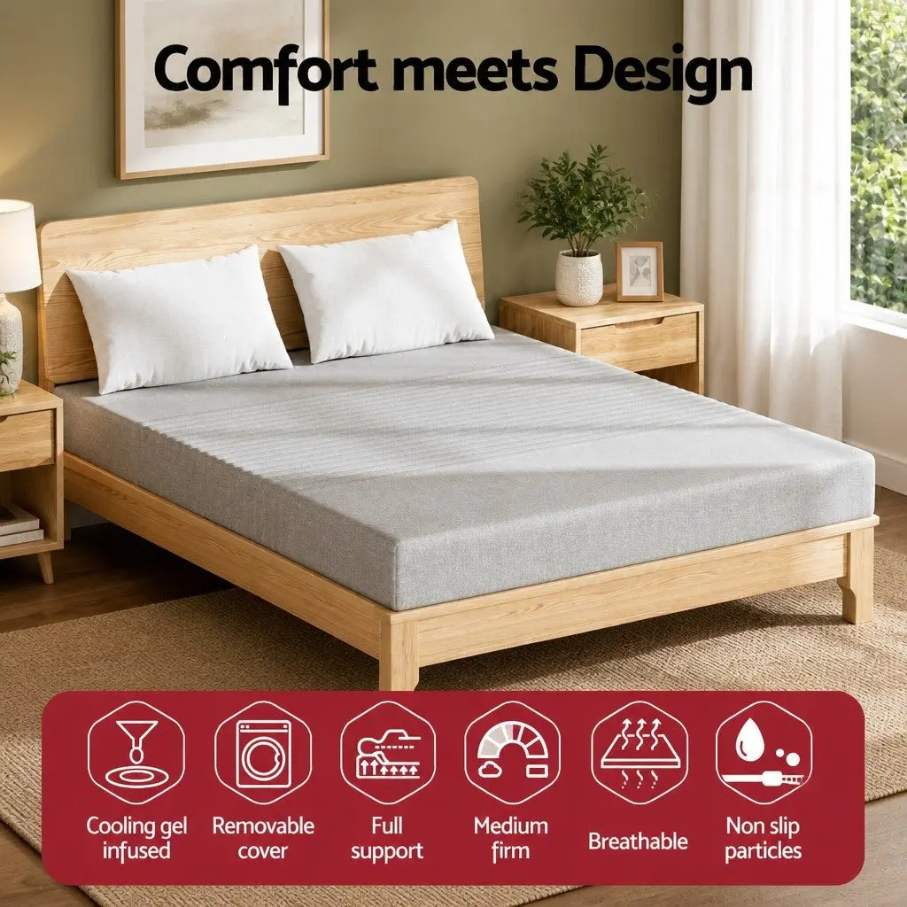 15cm Queen Memory Foam Mattress with Bamboo Cover