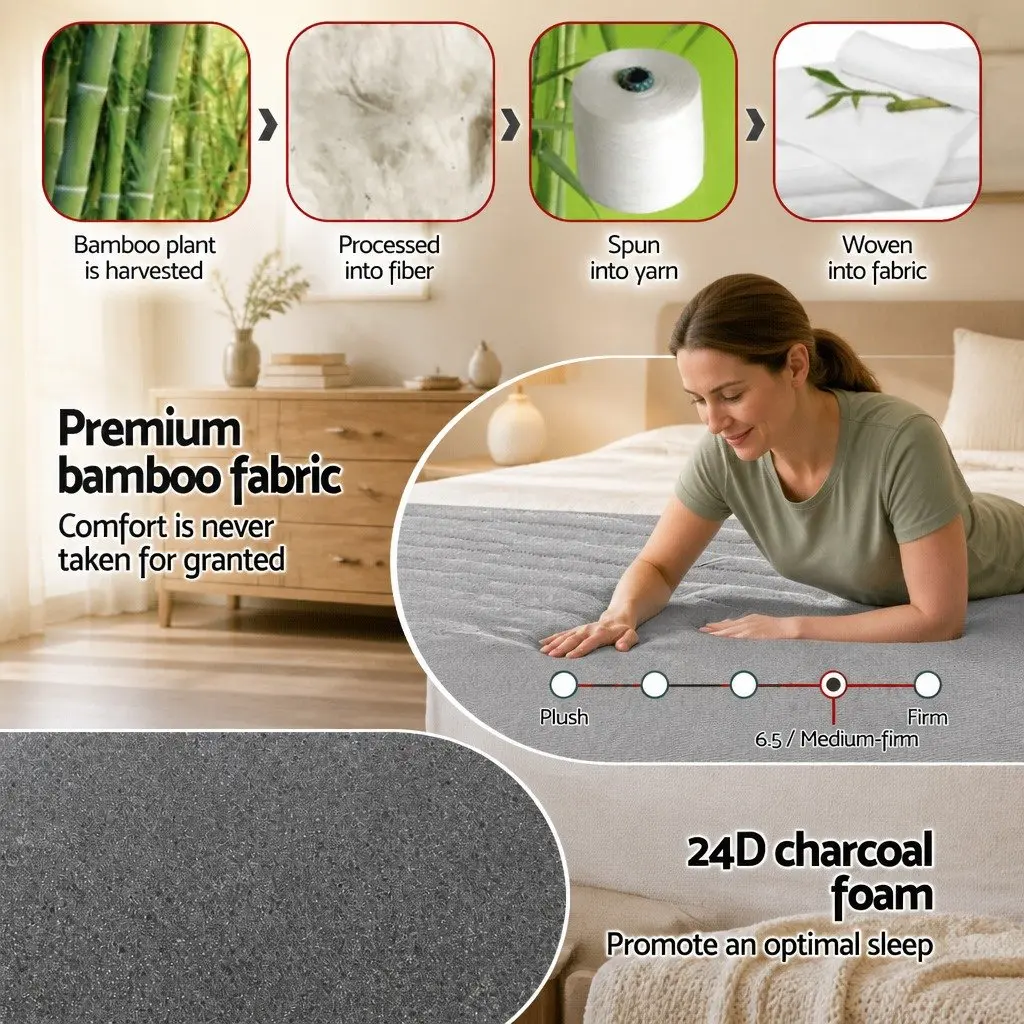 15cm Queen Memory Foam Mattress with Bamboo Cover