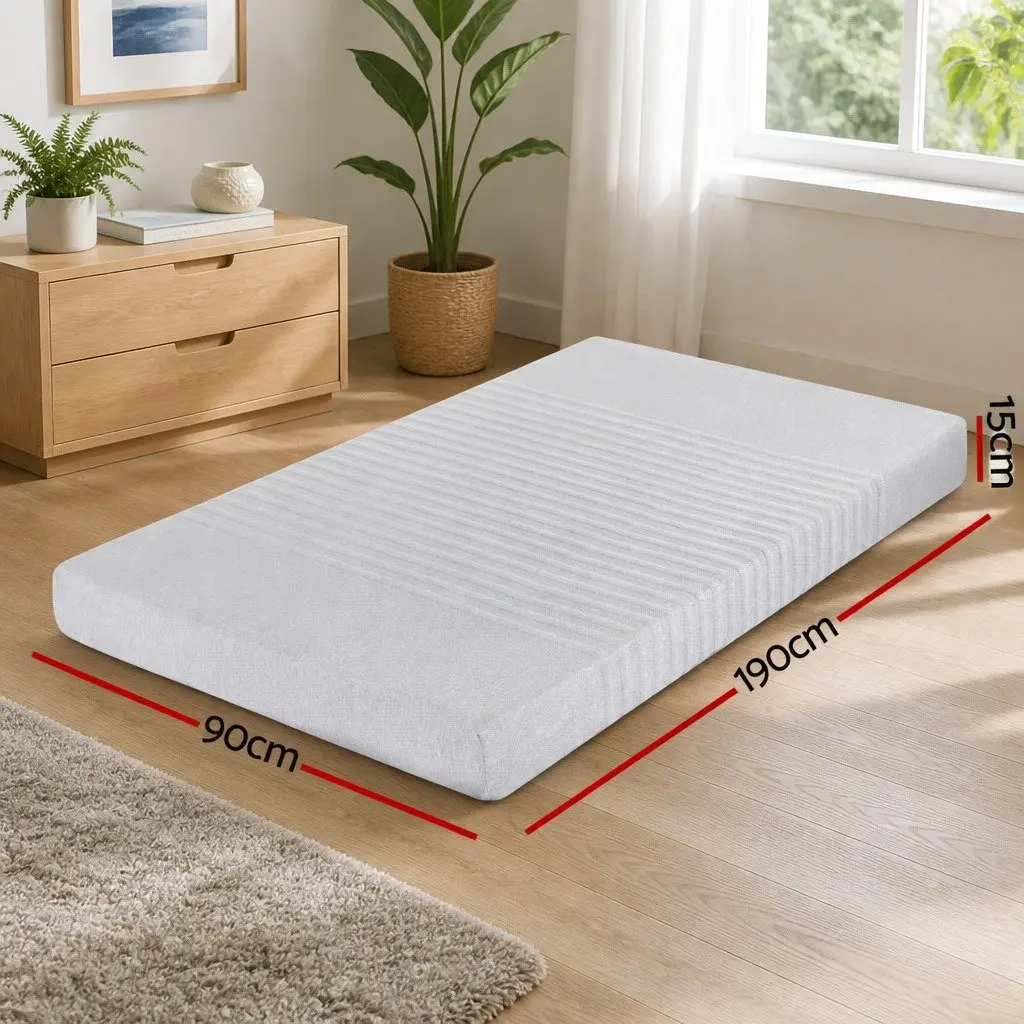 15cm Single Memory Foam Mattress with Cool Gel Support