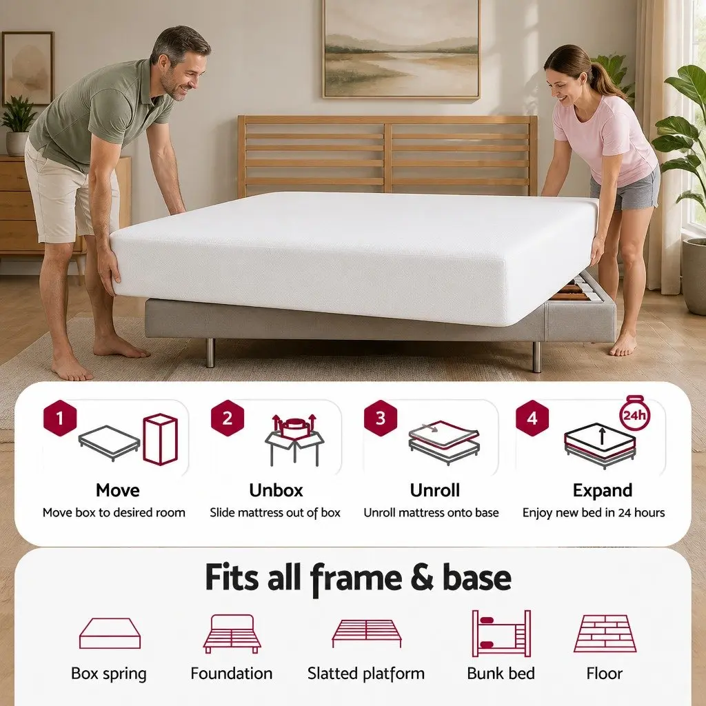 Memory Foam Double Mattress 20cm Medium Firm Cooling Gel