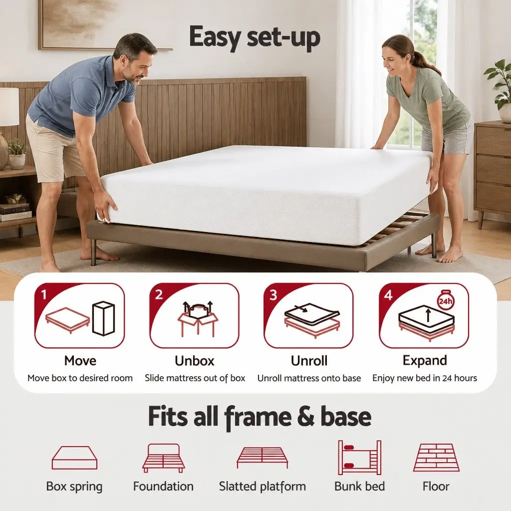Queen Cooling Gel Memory Foam Mattress 20cm