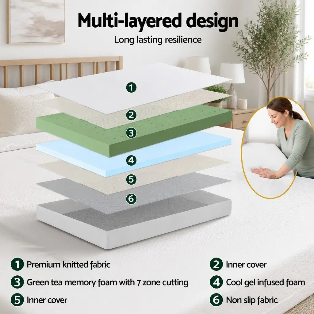 20cm Single Memory Foam Mattress with Cooling Gel