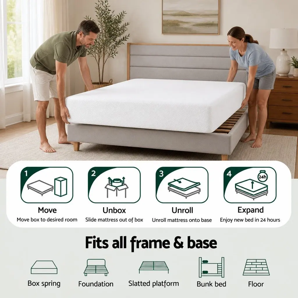 20cm Single Memory Foam Mattress with Cooling Gel