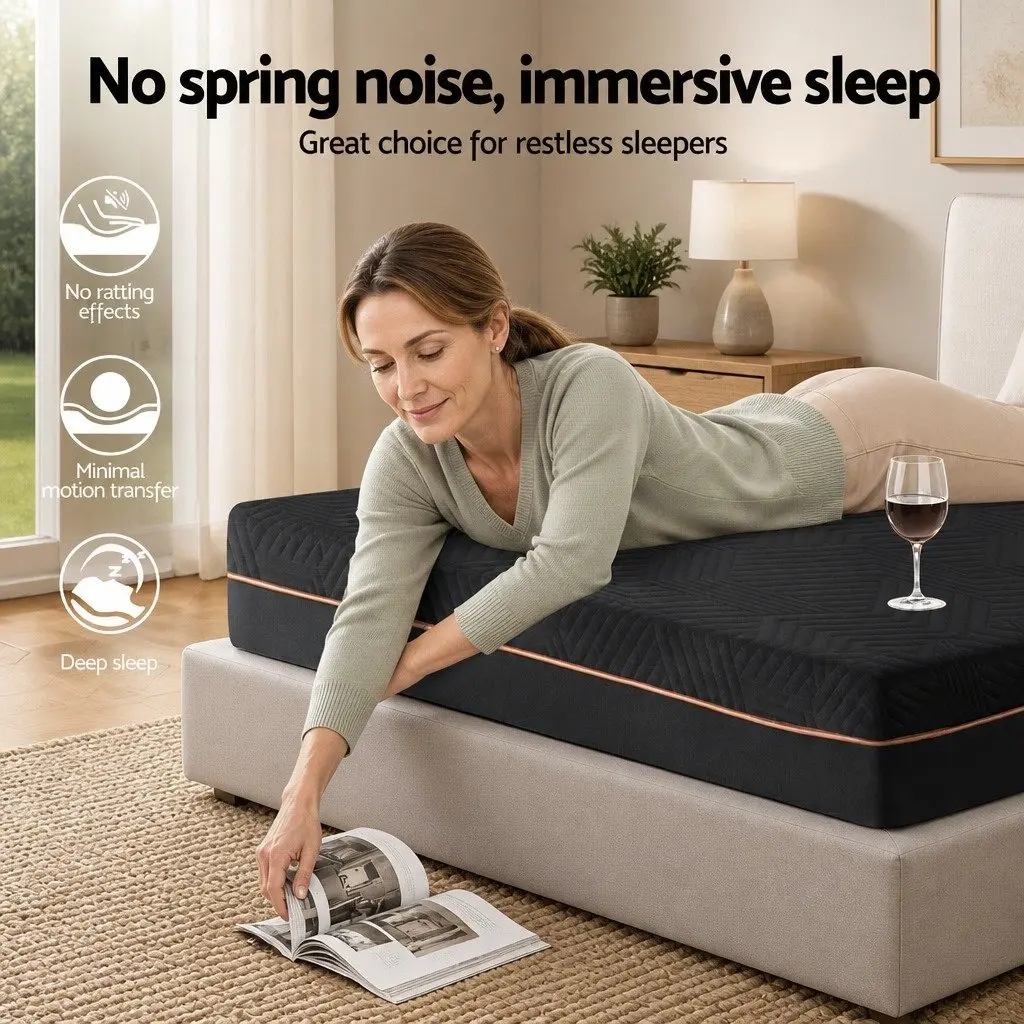 King Single Memory Foam Mattress 18cm Cooling Gel Green Tea Foam Medium Firm