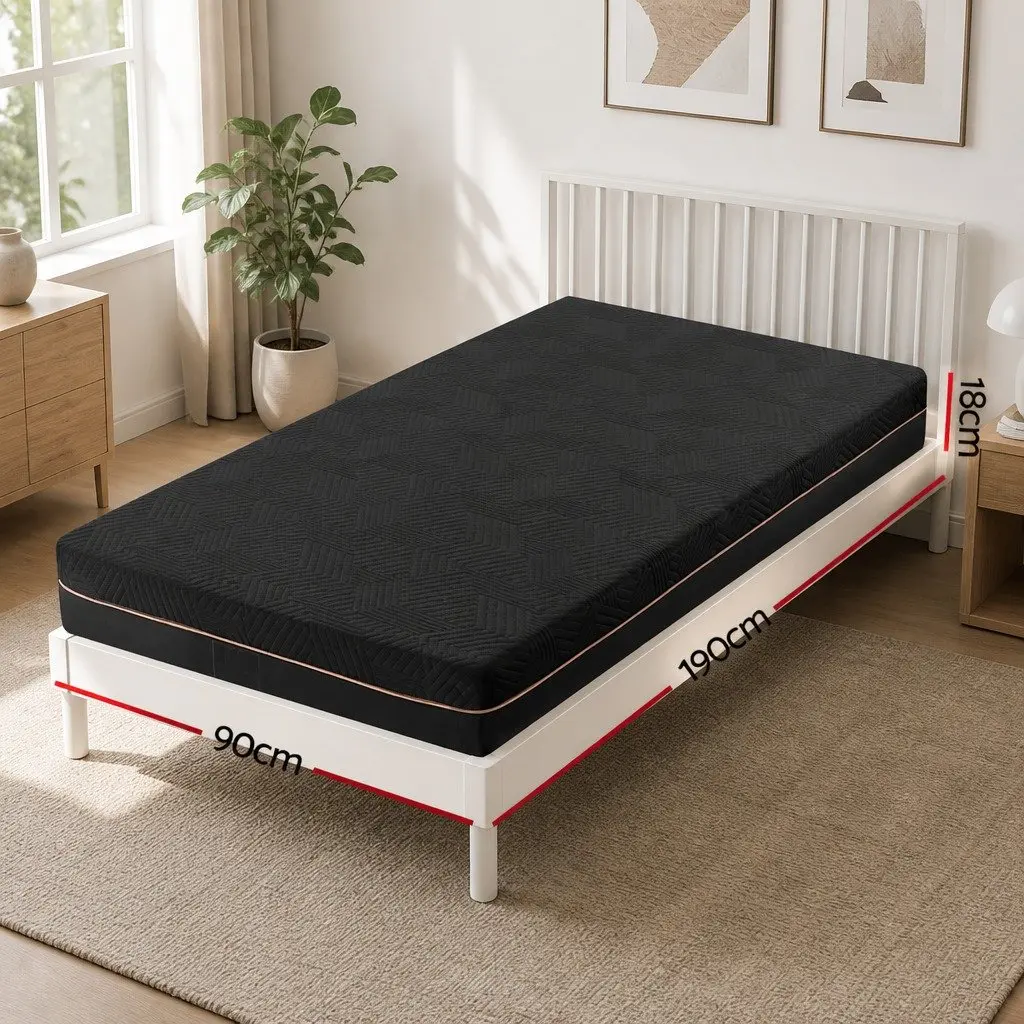 Single Bed 18cm Memory Foam Mattress with Cool Gel