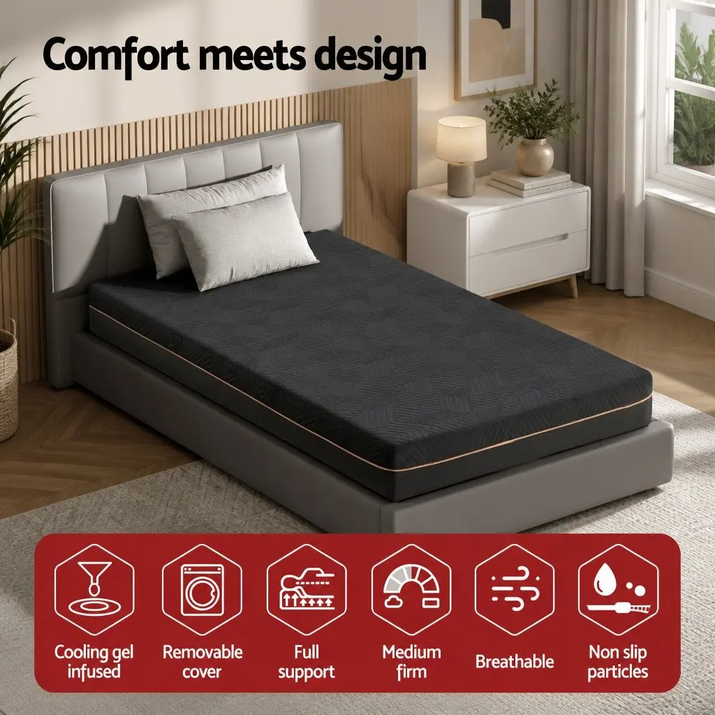 Single Bed 18cm Memory Foam Mattress with Cool Gel