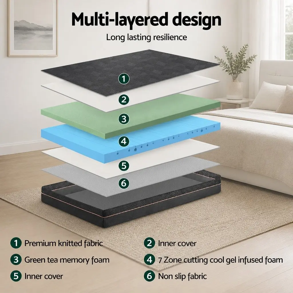 Single Bed 18cm Memory Foam Mattress with Cool Gel