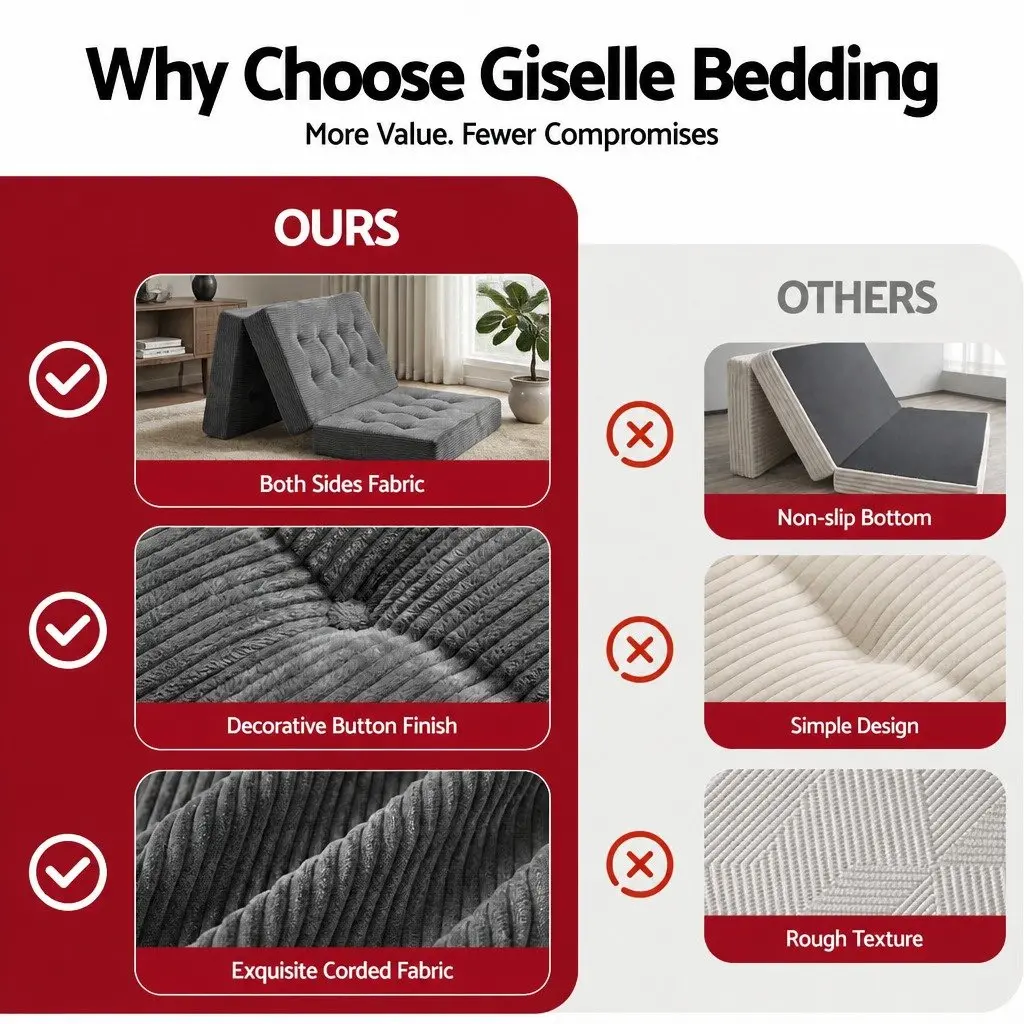 Double Folding Mattress for Guests and Lounging