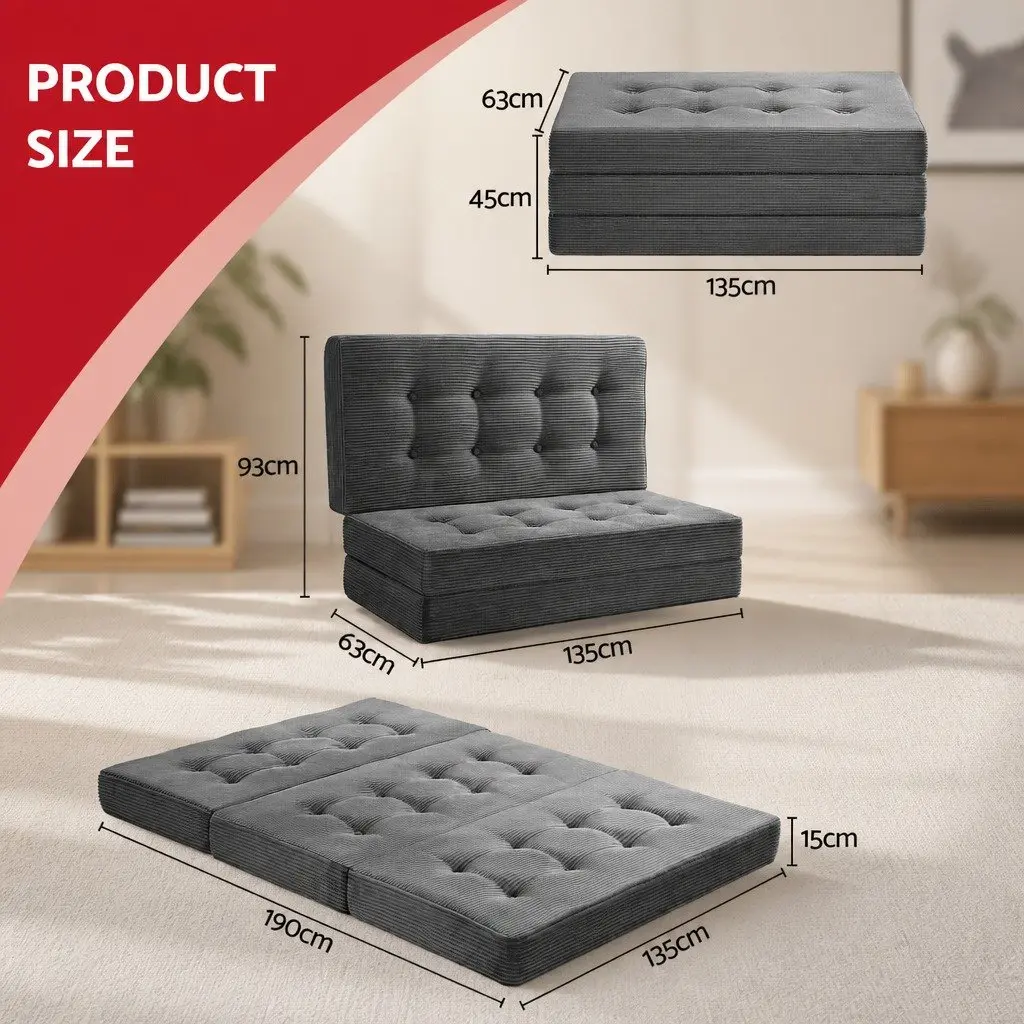 Double Folding Mattress for Guests and Lounging