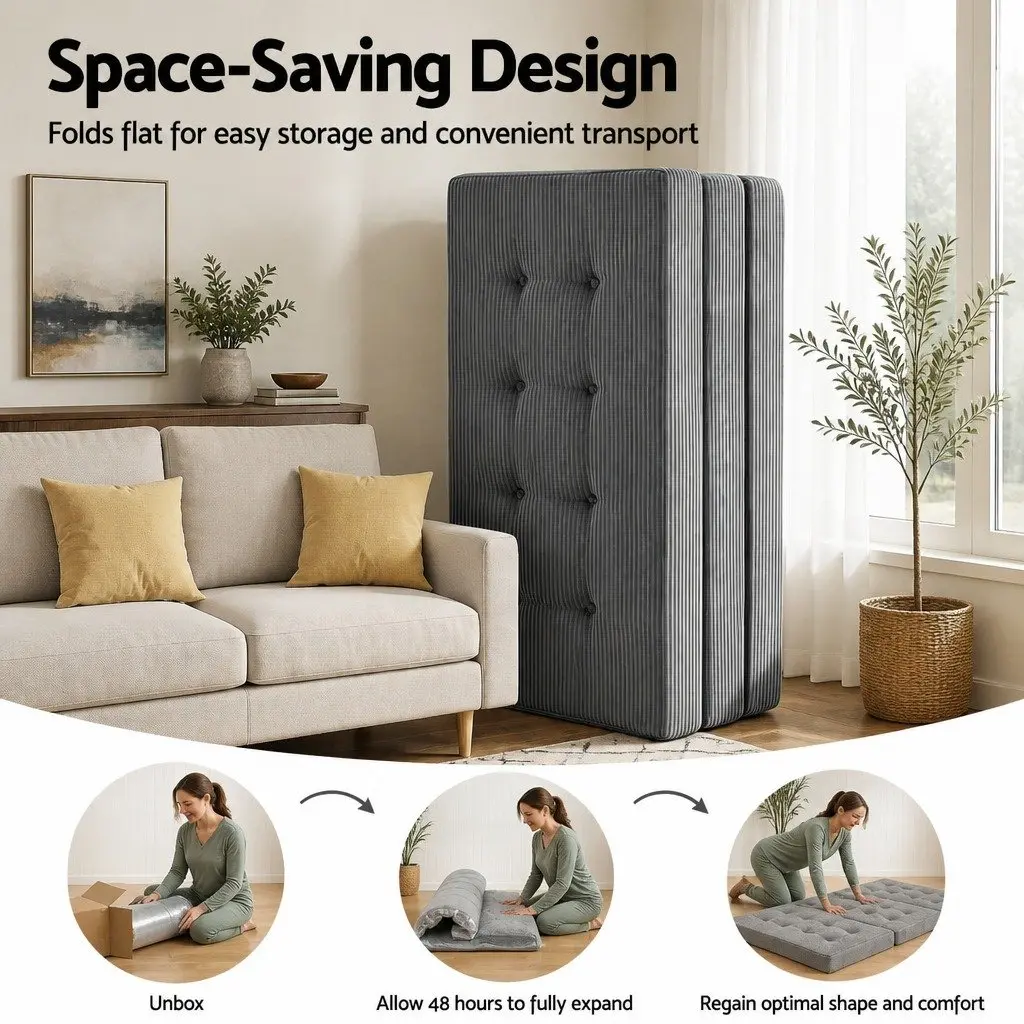 Double Folding Mattress for Guests and Lounging