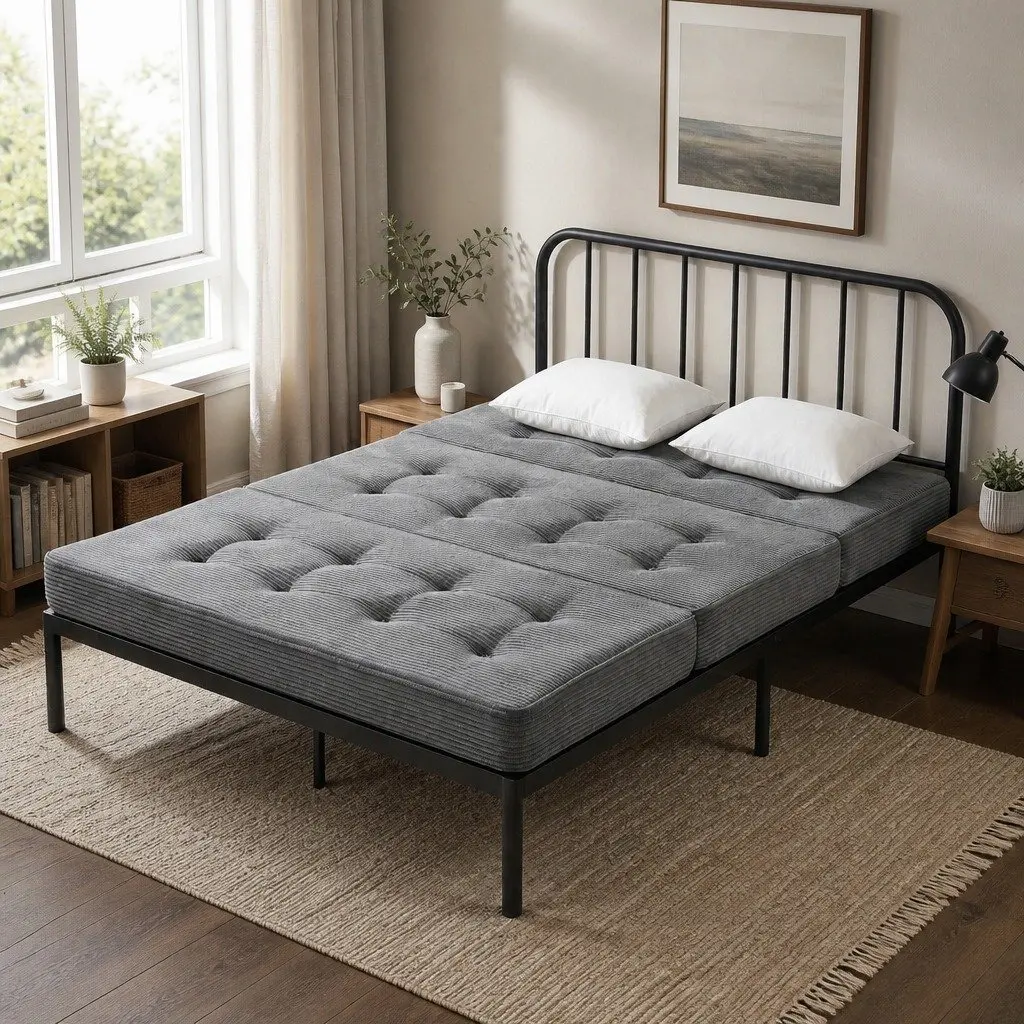 Double Folding Mattress for Guests and Lounging