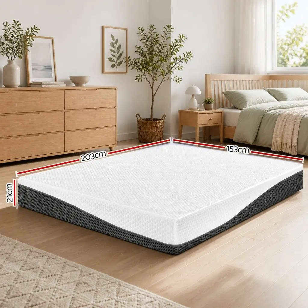Queen Memory Foam Mattress 21cm with Cool Gel Layer