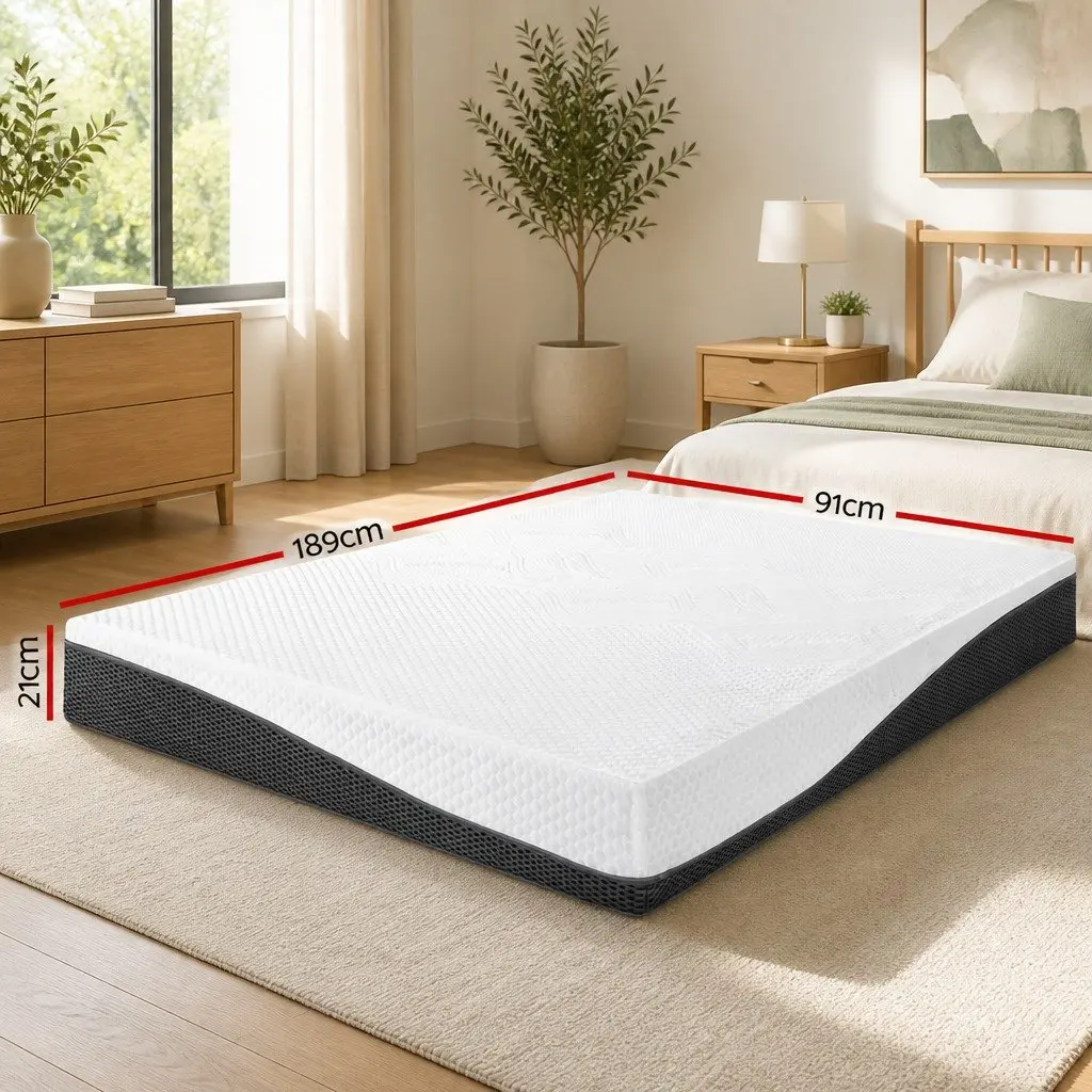 Single Memory Foam Mattress 21cm with Cool Gel