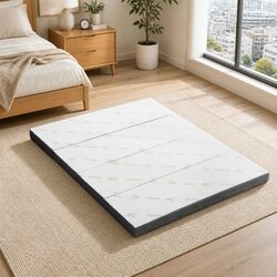 Queen Size Foldable Foam Mattress with Bamboo Cover