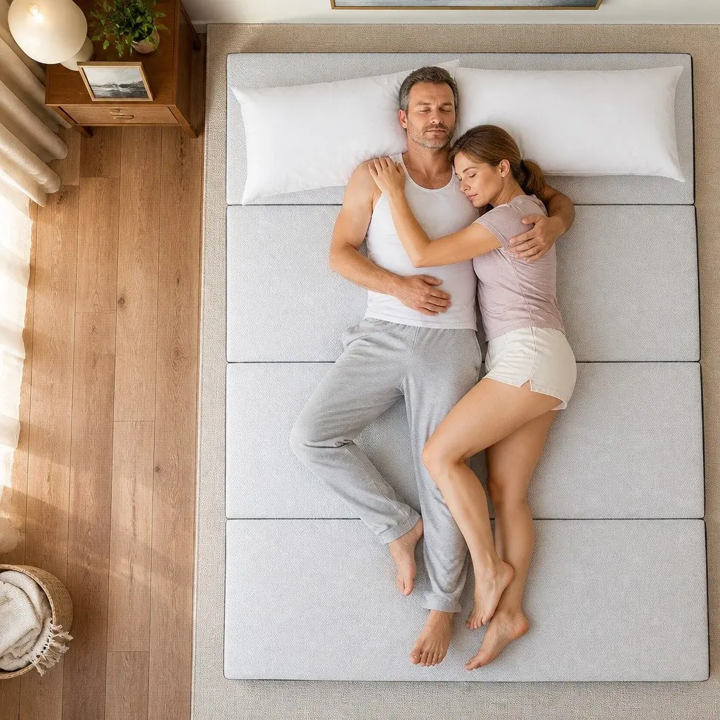 Queen Size Foldable Foam Mattress with Bamboo Cover