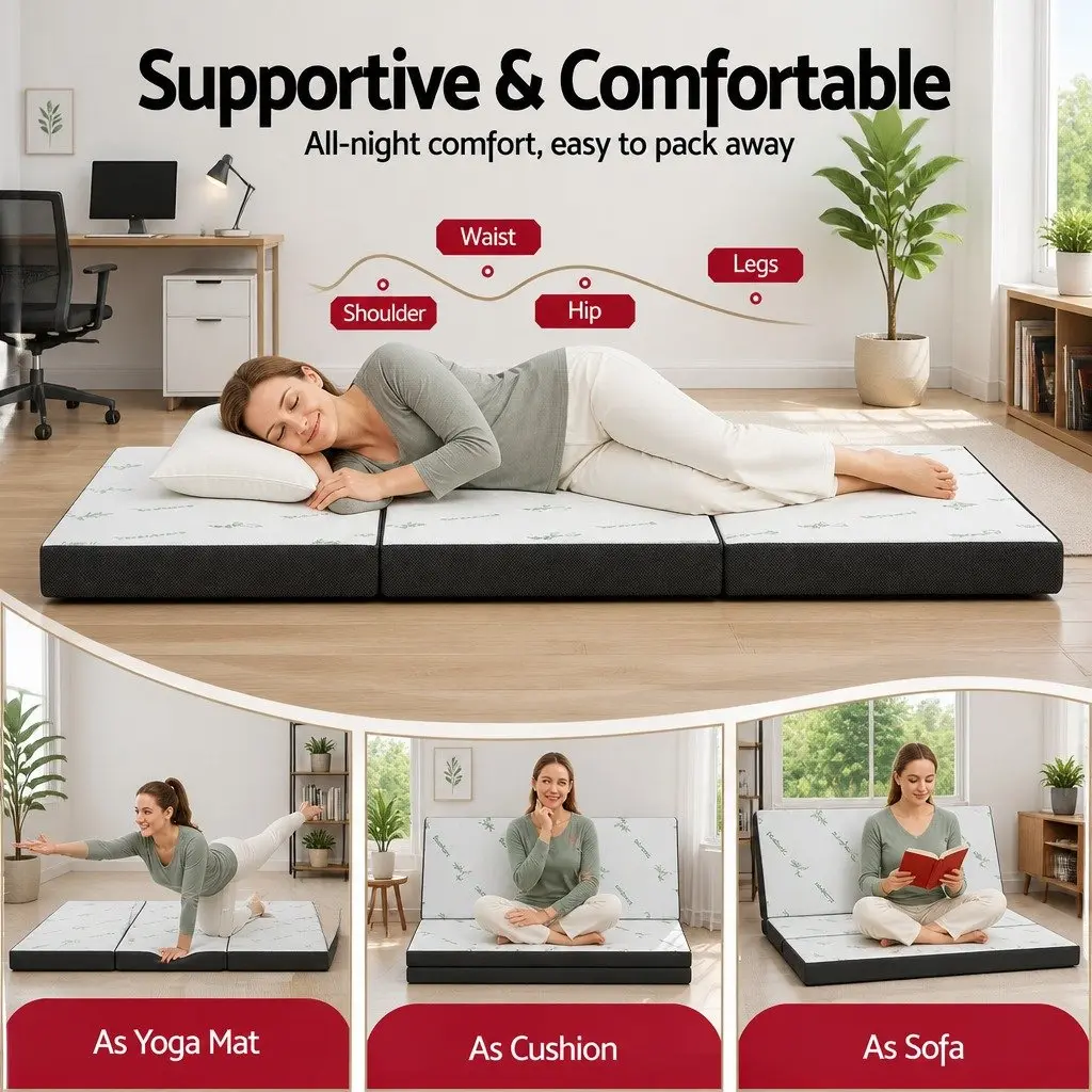 3-Fold Convertible Queen Mattress for Comfort and Versatility