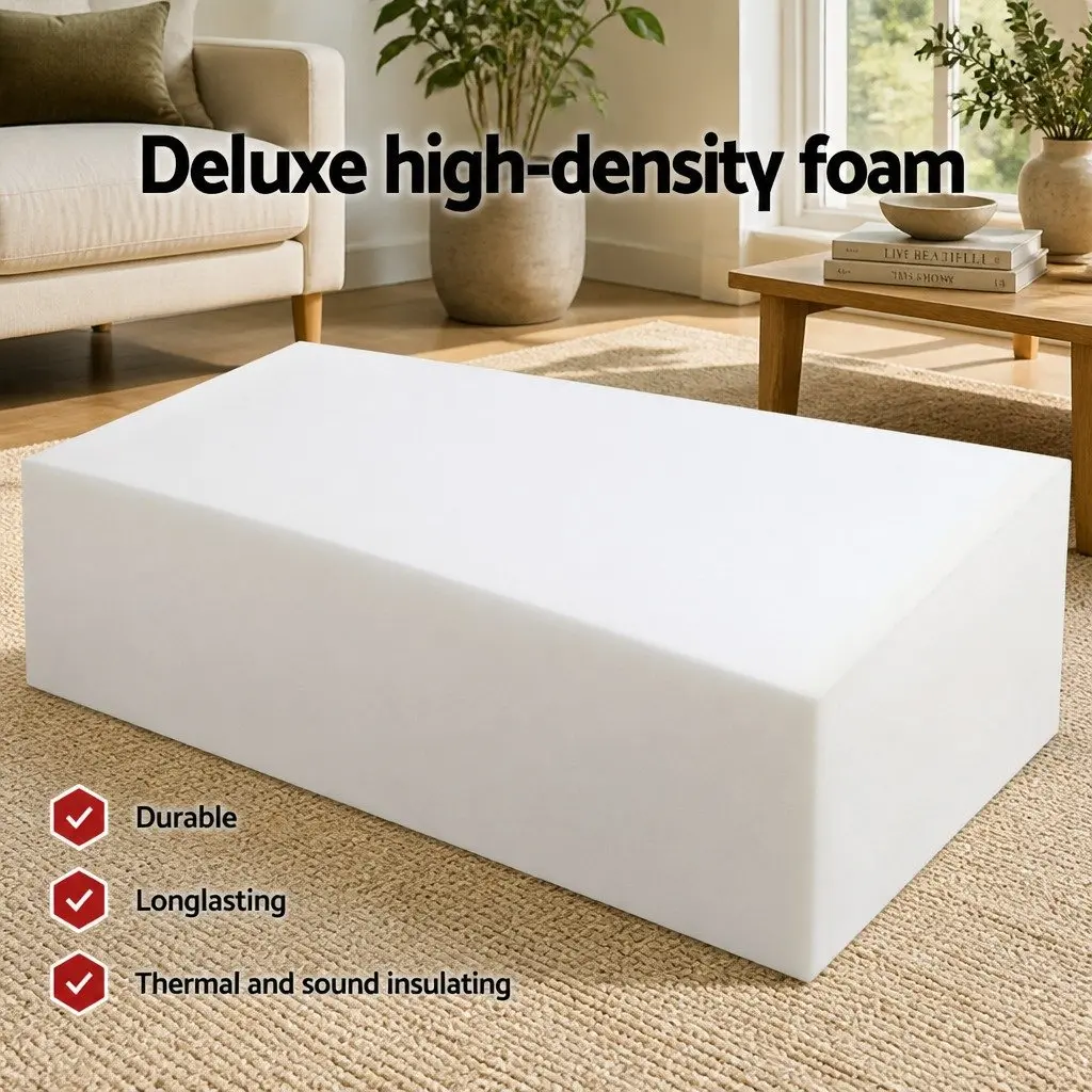 Tri-Fold Foam Mattress Queen Bed Portable Dark Grey