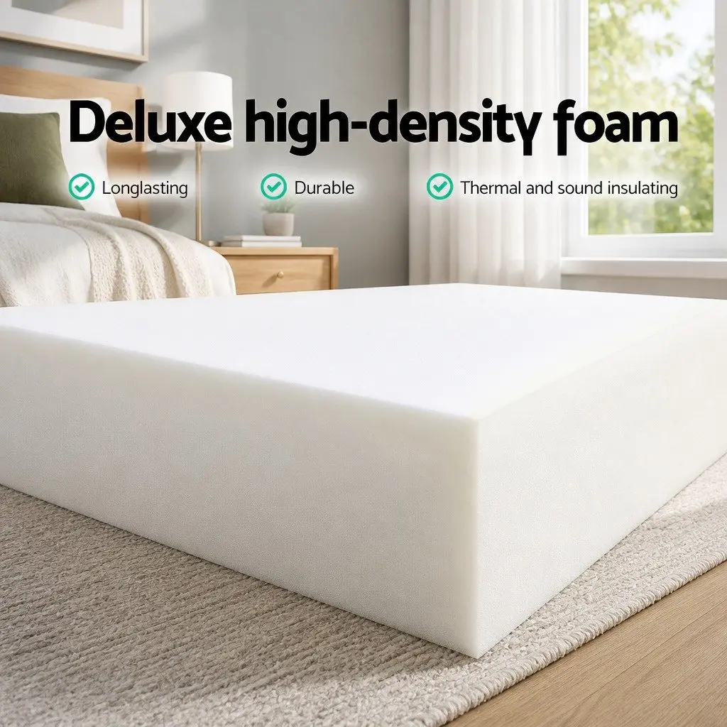 Foldable Foam Mattress Trifold Single Bed Chair Green White Portable Camping