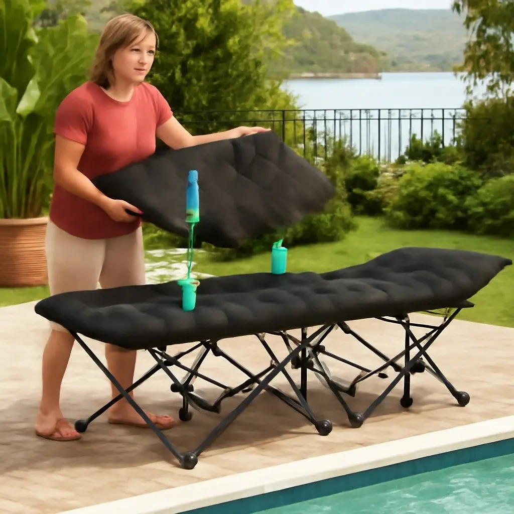 Folding Bed with Mattress for Guests