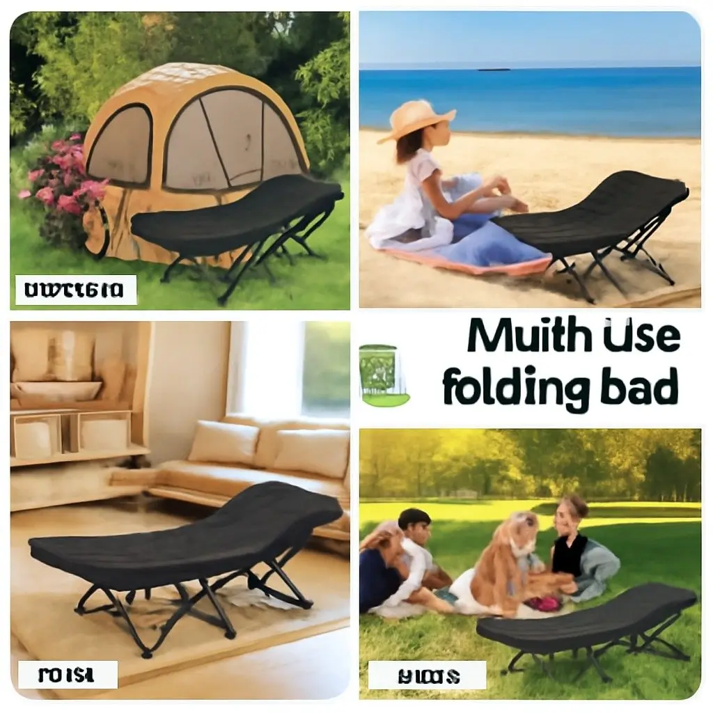 Folding Bed with Mattress for Guests