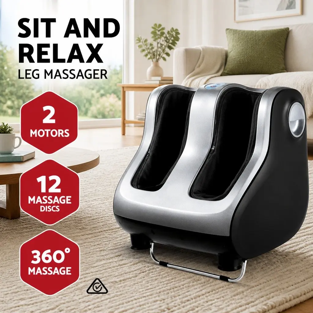 Electric Shiatsu Foot Massager with Calf Roller Therapy