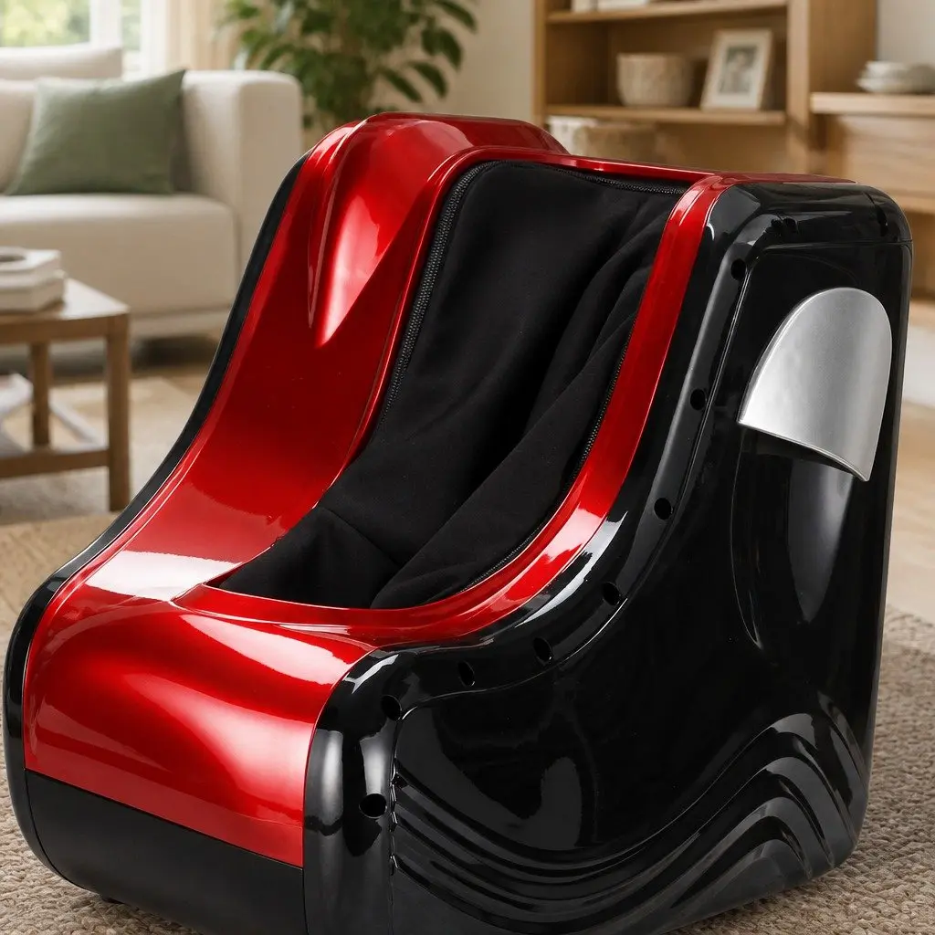 Foot Massager Electric Shiatsu Kneading Roller Red 47cm x 47cm x 44cm