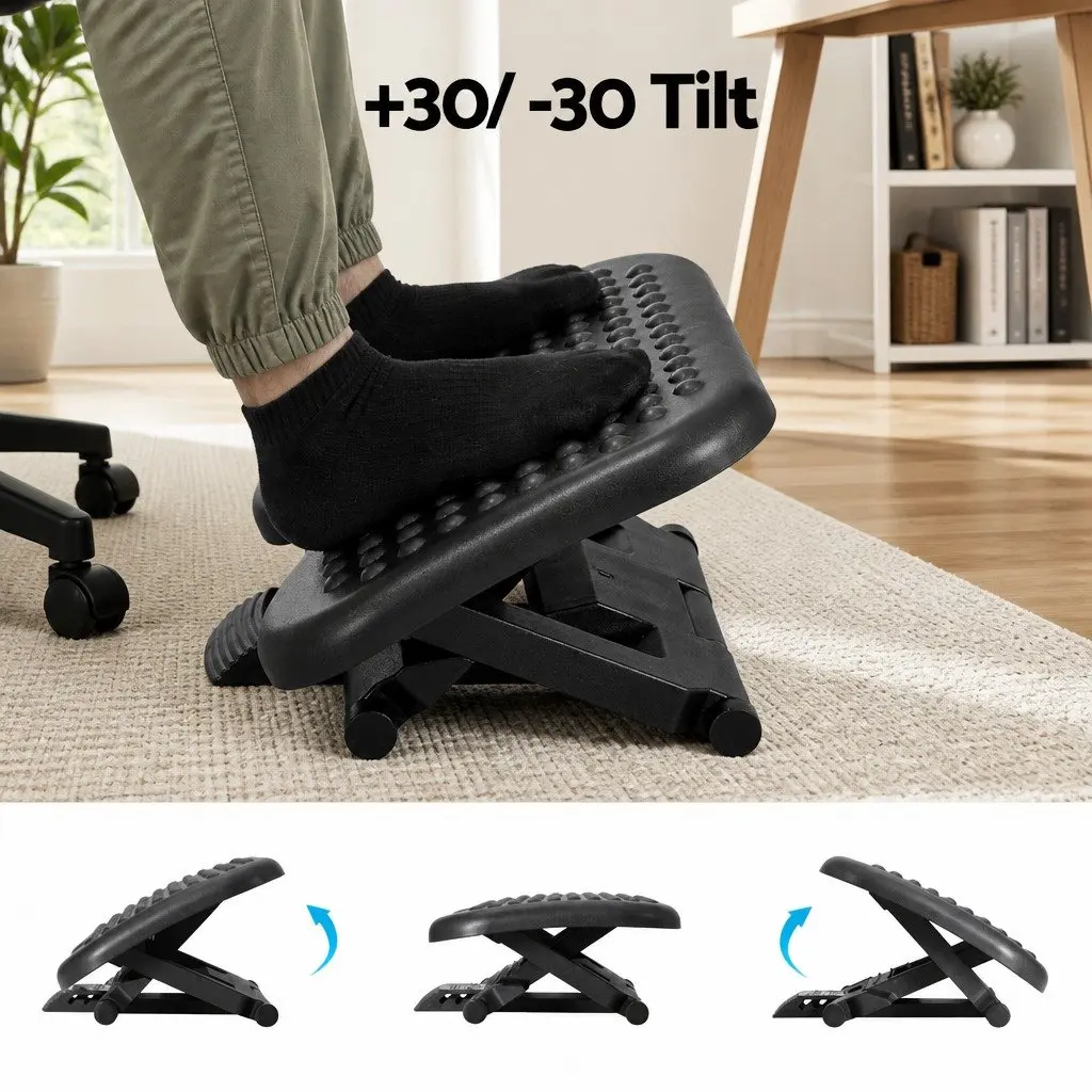 Adjustable Foot Rest Stool for Office Comfort