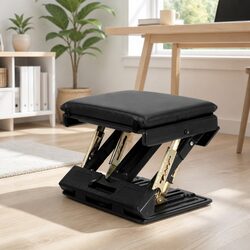 Adjustable Black Foot Rest Stool for Under Desk Use
