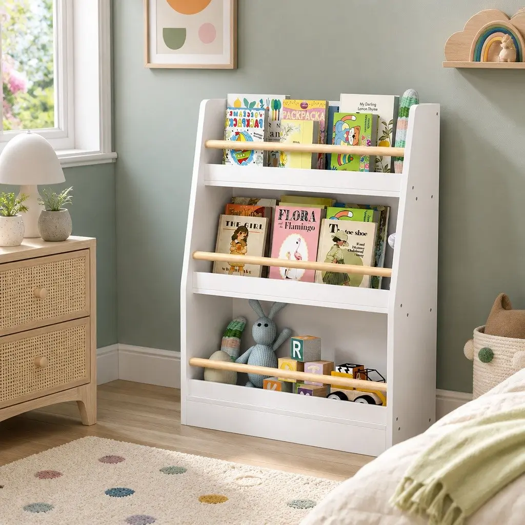 3-Tier Kids Bookshelf in Yellow for Organized Spaces