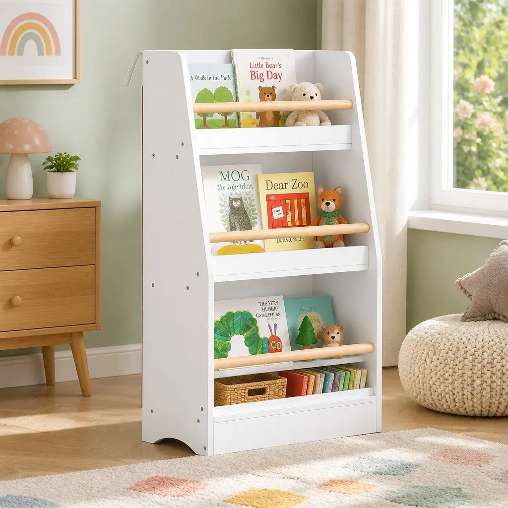 3-Tier Kids Bookshelf in Yellow for Organized Spaces