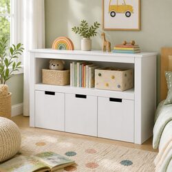Charming Yellow Kids Bookshelf with 3 Drawers