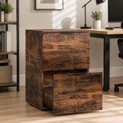 Natural Oak 2 Drawer Filing Cabinet for Home Office
