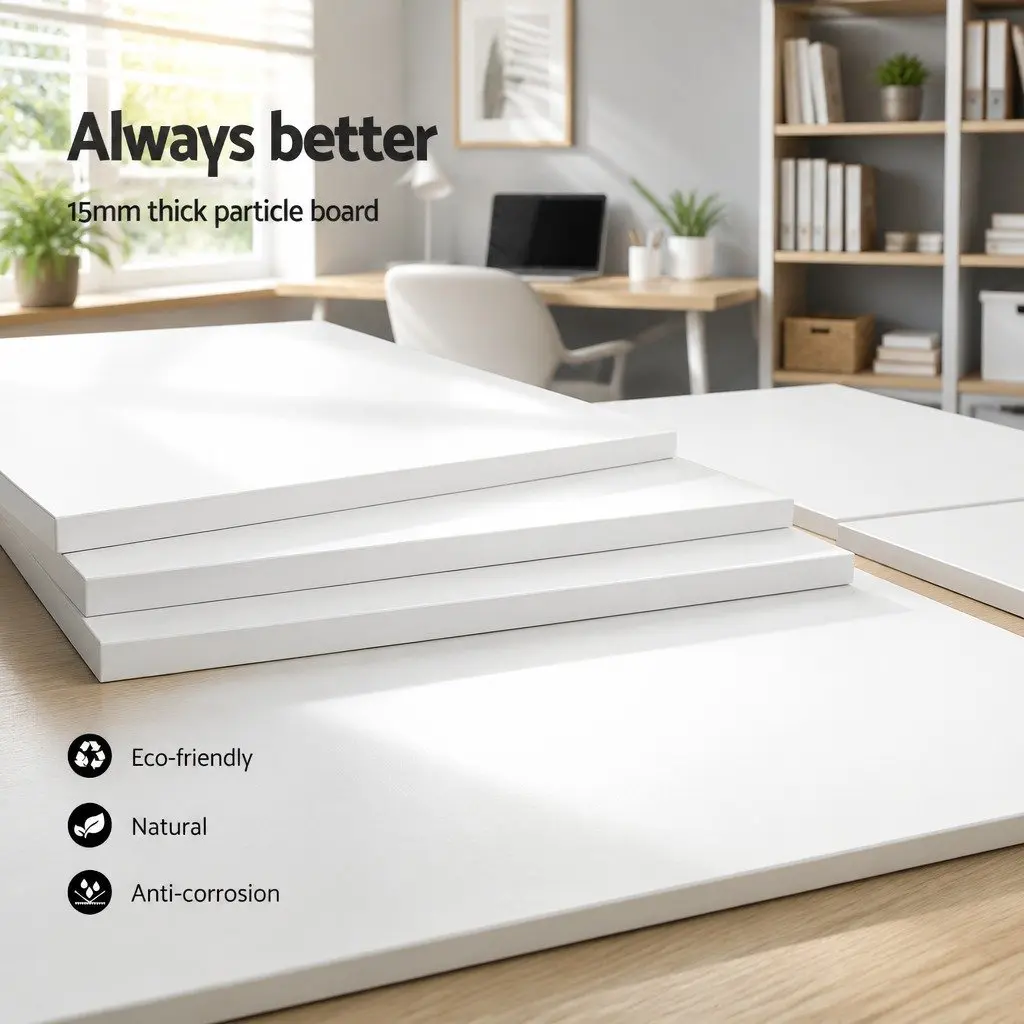 3 Piece Cube Bookshelf White Adjustable Shelves Particle Board