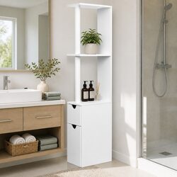 Stylish White Bathroom Cabinet for Organizing Essentials