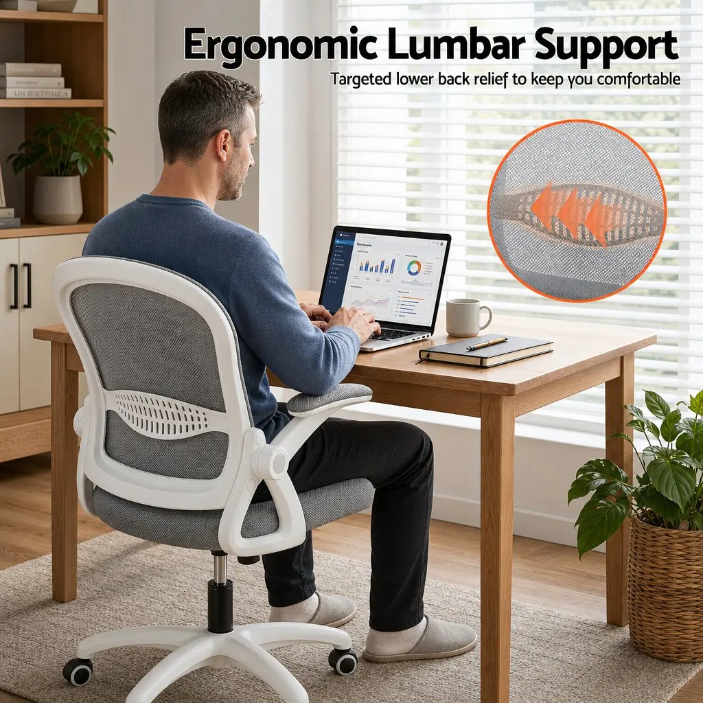 Computer Desk and Office Chair Set 120cm Home Office Study Workstation with