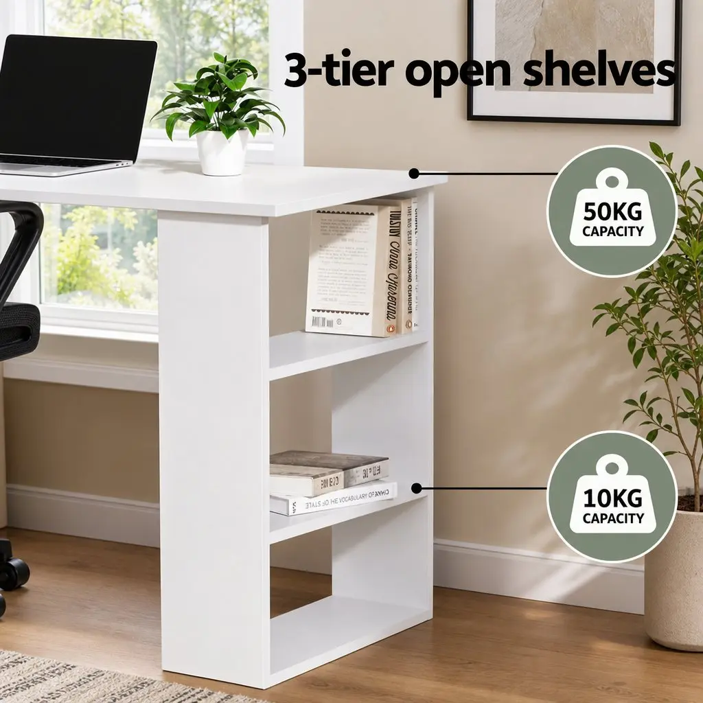 Computer Desk and Office Chair Set 120cm Home Office Study Workstation with