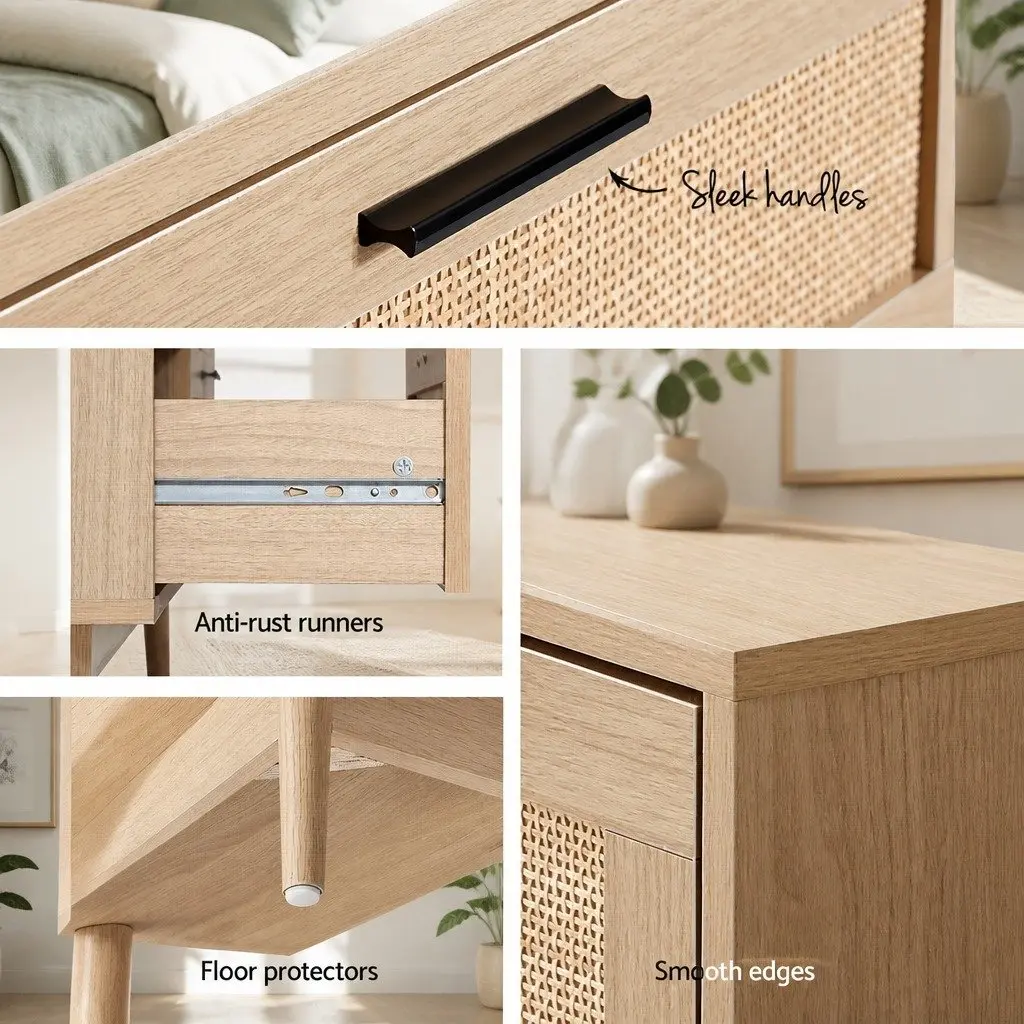 Coastal Bohemian 6 Drawer Chest for Bedroom Storage